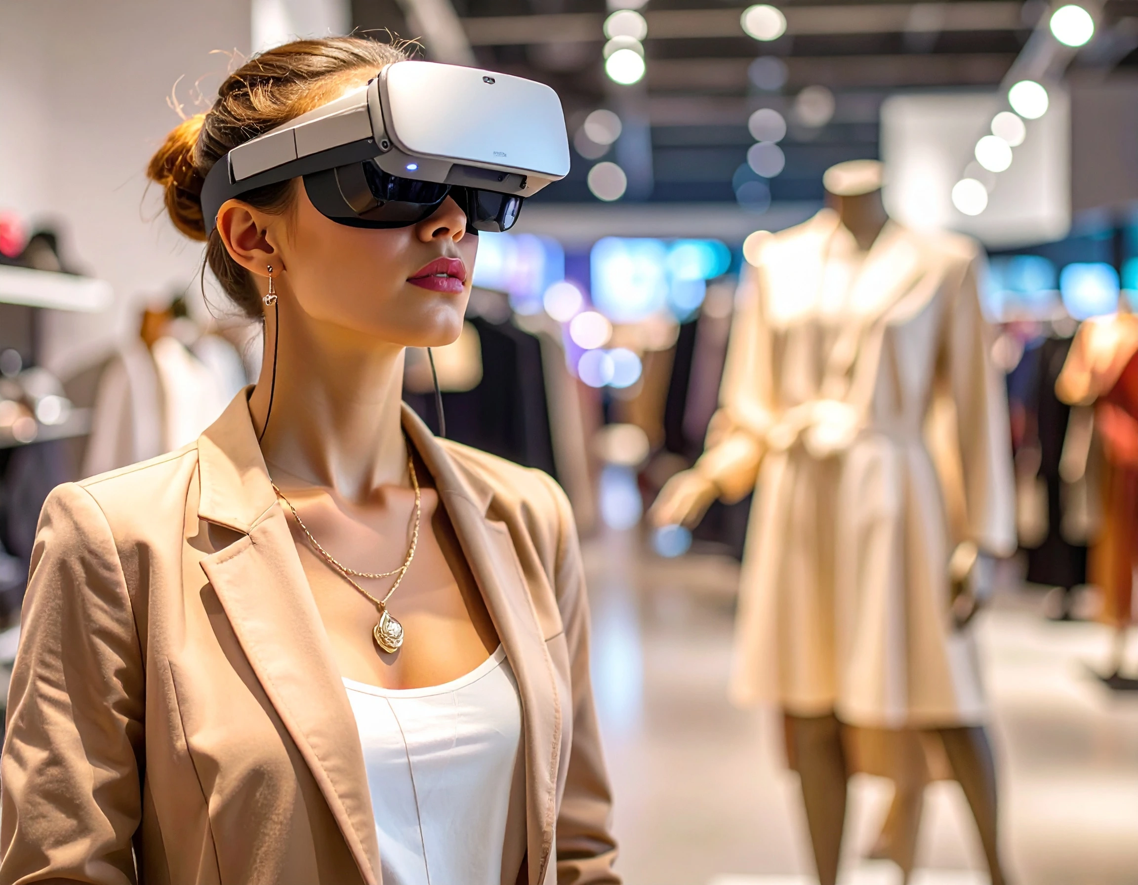 Virtual try on technology showing how clothes, shoes, glasses, and jewelry look on a person in real time