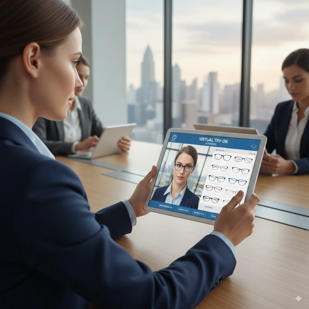 A customer interactively customizing a product model with 3D Product visualization software