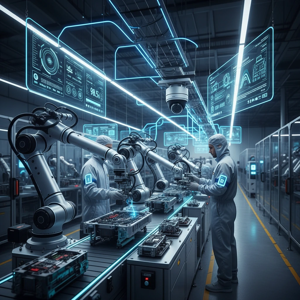 illustrating how Industry 4.0 simplifies manufacturing and boosts efficiency